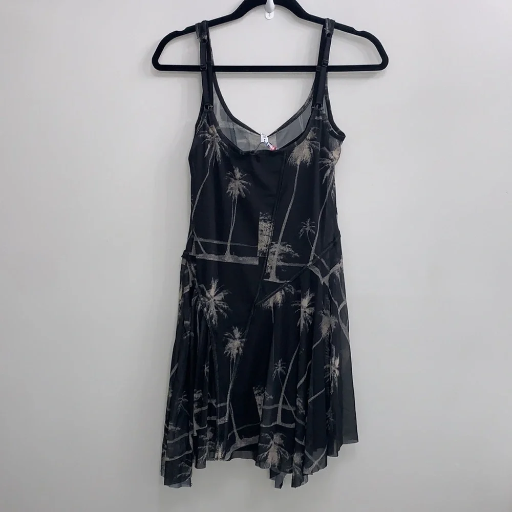 NWT Urban outfitters Sheer Mesh Mini Dress tropical summer dress_8